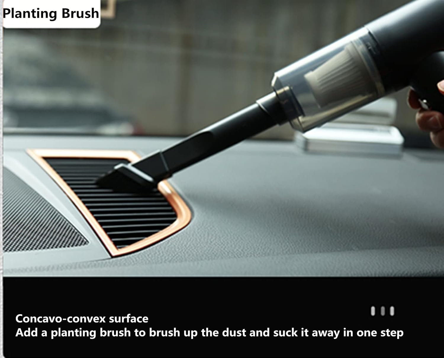 Portable Handheld Wireless Car Vacuum Cleaner Cordless Rechargeable Light Weight Household Compact 6000pa High Suction 2000mah Capacity Cleane & Large Suction Mini Vacuum Cleaner (Black)