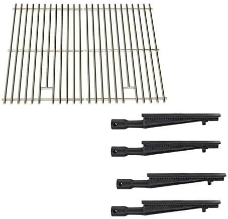 Grill Parts Zone Repair Kit for Brinkmann 2600, 810-2600, 810-2600-0, 810-2600-1 Gas Barbecue Includes 4 Cast-Iron Burners and Stainless Cooking Grates