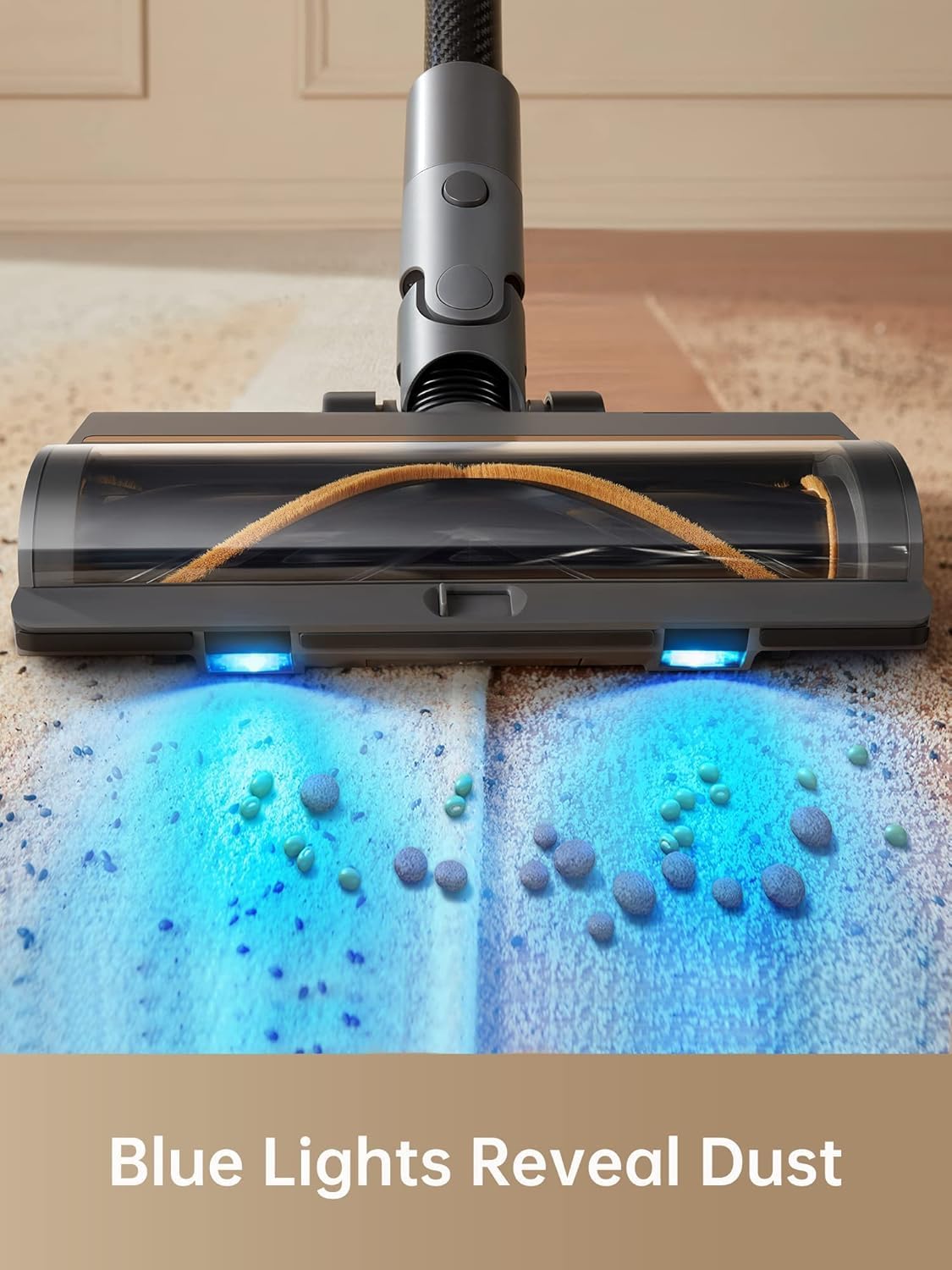 DREAME R20 Cordless Vacuum Cleaner with Dual Brush Head, Smart Stick Vacuum for Home, 190AW Powerful Suction, Up to 90 Mins, Blue Lights, Lightweight for Hard Floor, Carpet, Pet Hair