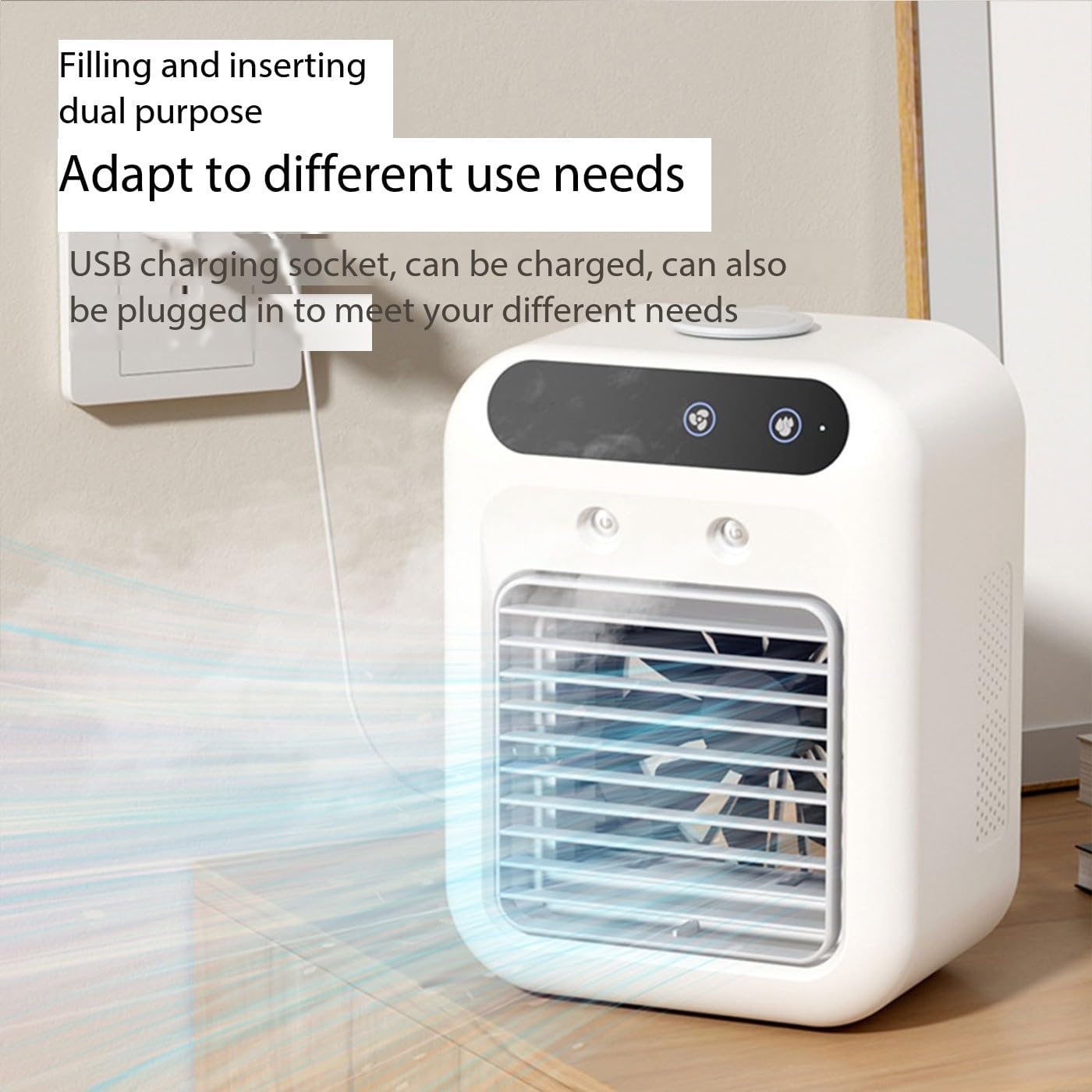Mini Portable Air Conditioner, Household Refrigeration Air Cooler Desktop Mobile Cooler, Suitable for Home, Dorm, Office
