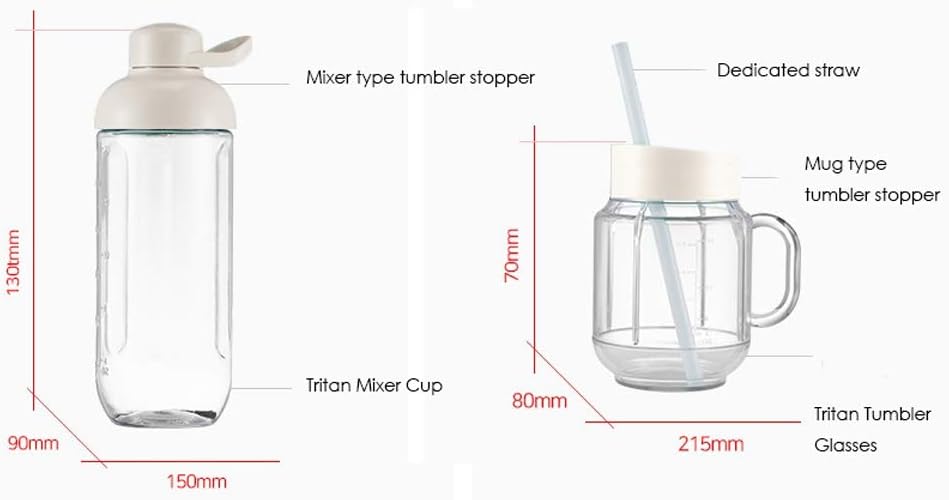 Retro Mini Blender Tritan BPA BPA Free Jar Smoothie Ice Crush Blender 600mL Capacity 220v Cream Color