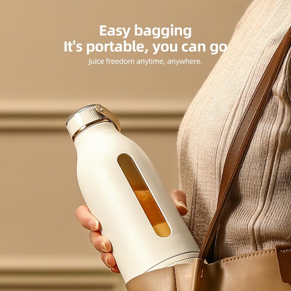 Yosoo Portable Blender 80W Crush Ice with 1500mAh Rechargeable Battery 4 Blades 14 Oz Smoothie Maker for Sports Home Outdoors Travel