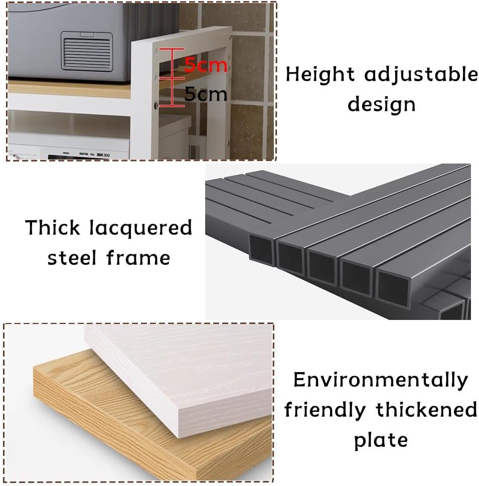 Washer Dryer Stand Stacking Kits, Height Adjustable Dryer Stand Kit, Over Washer Storage Rack Unit for Front Loader Washing Machines, Load Capacity 300kg, for Balcony Laundry Room