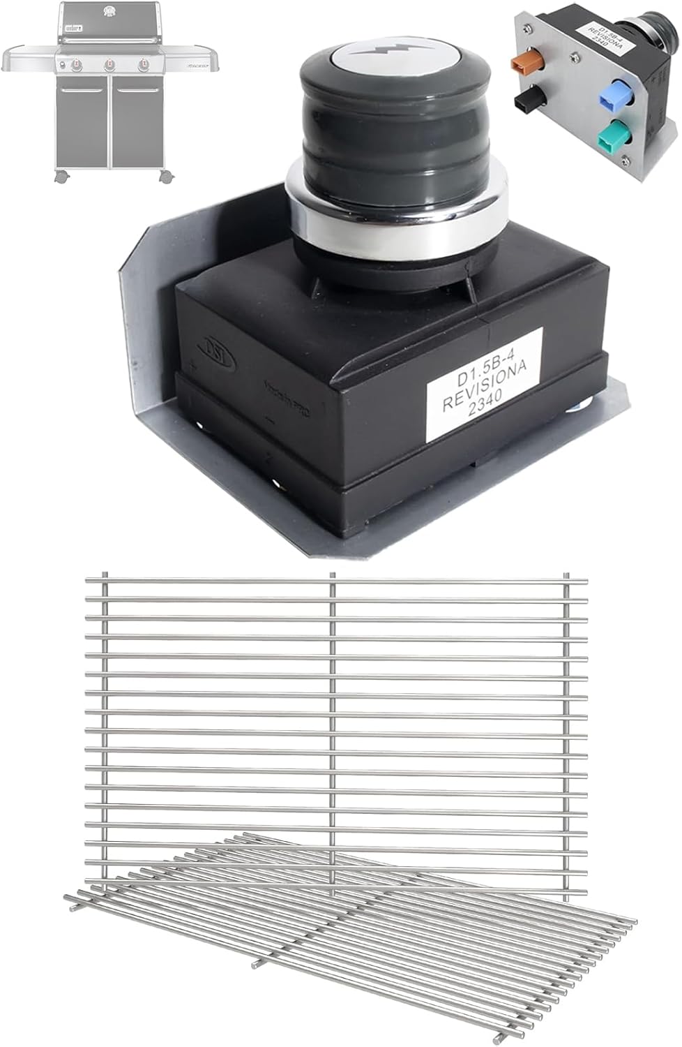 7629 7628 Igniter & 7528 7524 Cooking Grates for Weber Grill Parts Genesis 300 SER Front-Control Knobs, Accessories for Weber Genesis E310 E320 S310 S320 E330