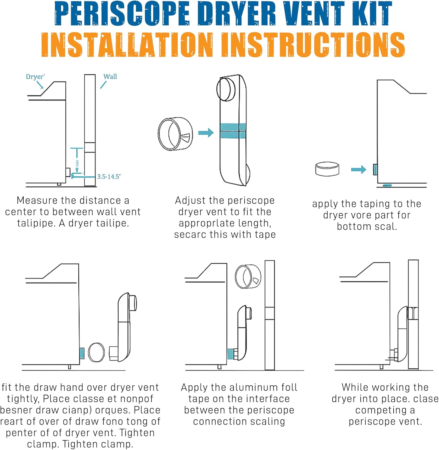 Close Clearance Dryer Vent Periscope Pipe 29