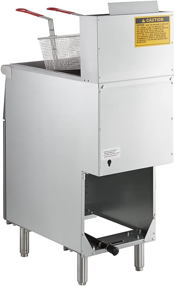 Liquid Propane Avantco FF300 40 lb. Stainless Steel Floor Fryer - 3 Tubes, 90,000 BTU