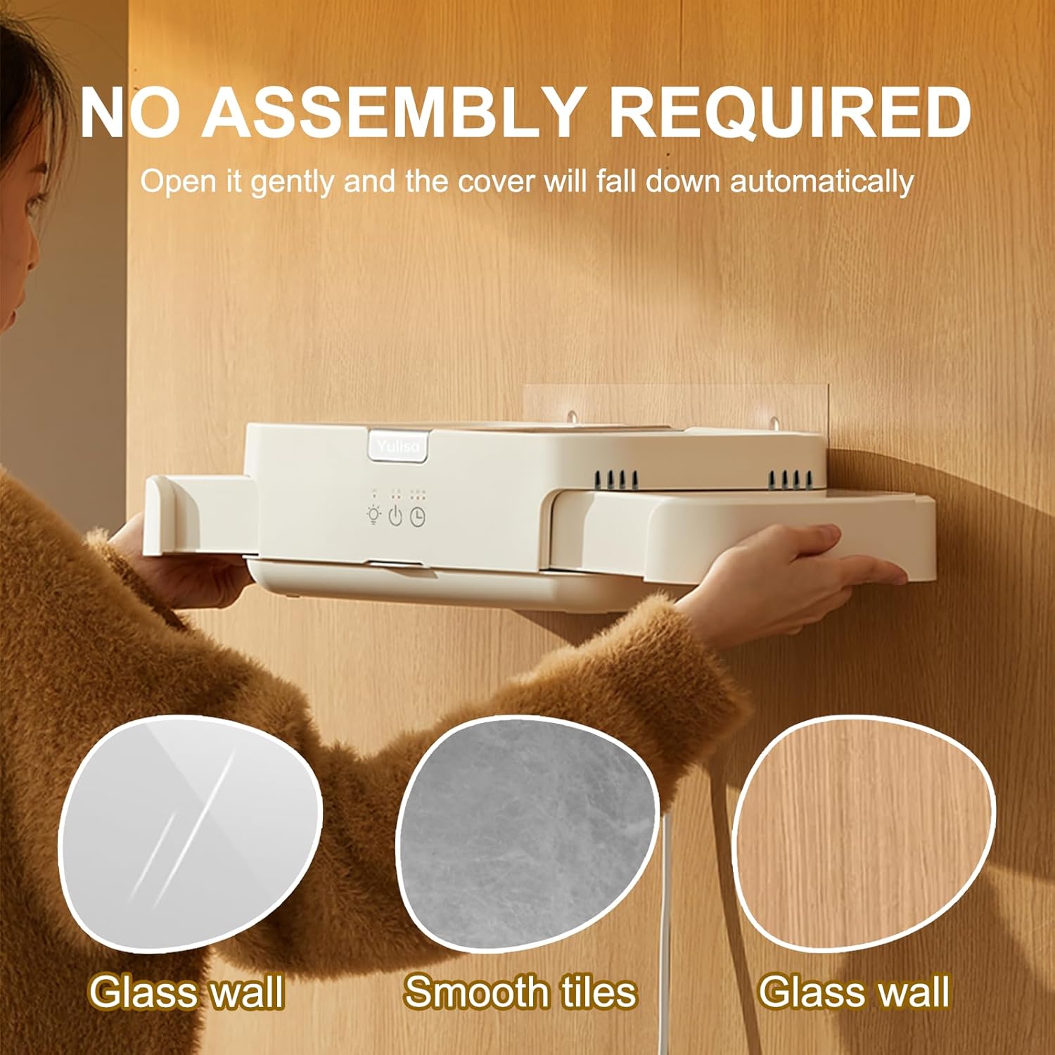 Yulisa 3.5Cu Ft Portable Clothes Dryer,22LB Capacity with Traceless & Folding Hooks,Dual Heat Modes for Delicates/Jeans,Energy Efficient Foldable Dryer for Small Spaces,Apartments,Travel,RV