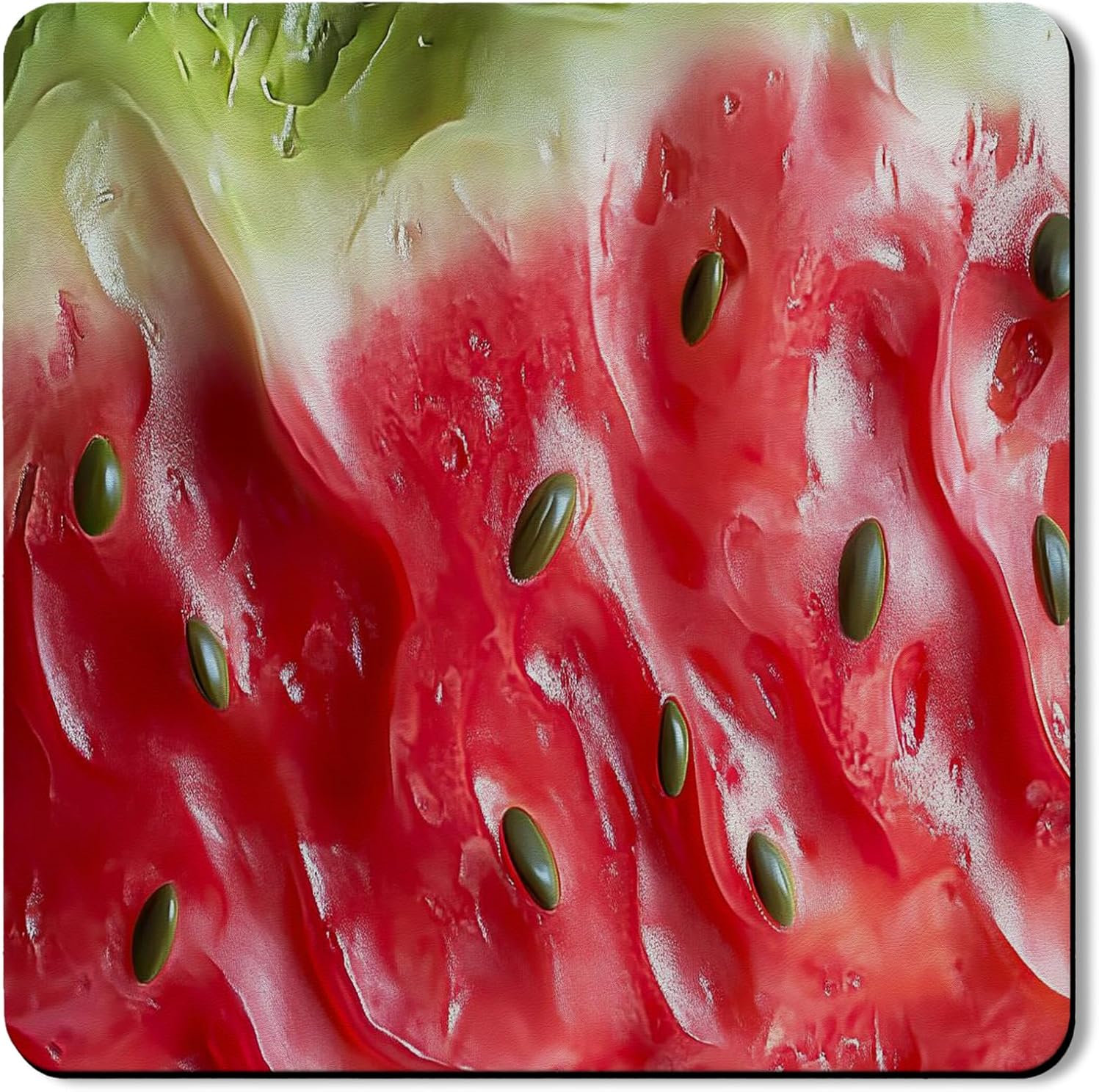 Watermelon Washer Dryer Top Protector Mat, Summer Refreshing Fruit Laundry Machine Dust Cover, Colorful Rubber Anti-slip Waterproof Washer And Dryer Mats for Laundry Room 24x24 Inch