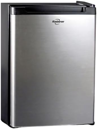 Koolatron 12V / 110V Refrigerator - Mini Fridge for Trucks Cool Storage for Kitchen Bedroom Office Travel Camping Dorms Compact Free Standing Neveras Pequeñpara Apartment 1.76 cu.ft - Black