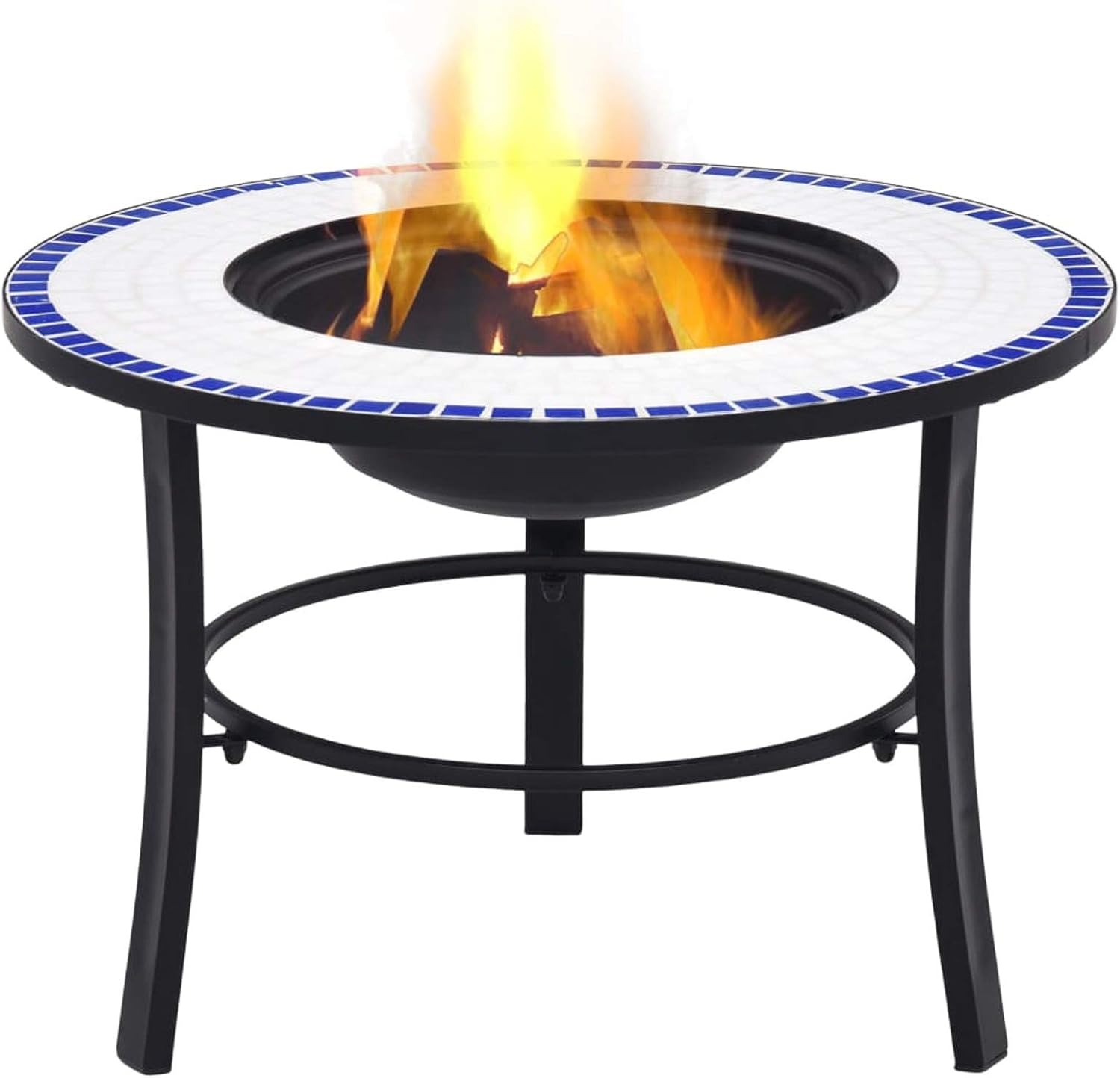 Fire Pits & Outdoor Fireplaces Fire Pit Blue and White 26.8