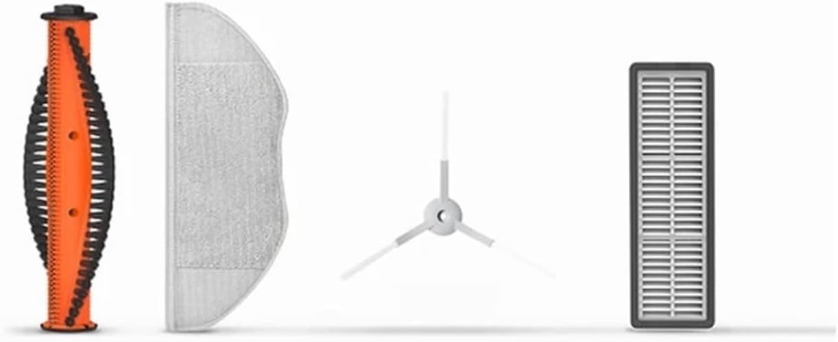 Mop Cloth Side Brush HEPA Filter Main Brush Accessories Compatible for Xiaomi Robot Vacuum S10T STFCR01SZ Anti-Winding Sweeping Mopping (Color : As Shown 3pcs), deng17546yapin