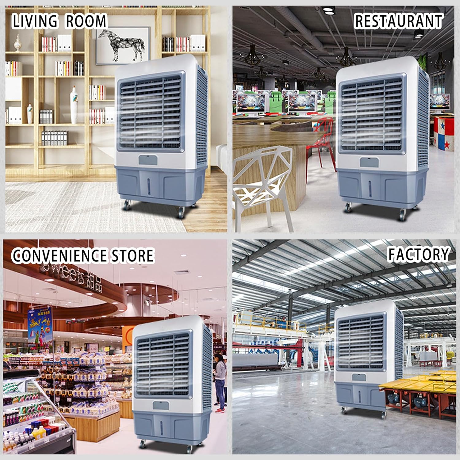 Small Portable Air Conditioner Portable Room Air Conditioners Portable Evaporative Air Cooler Hairstyle Air Cooler Three-speed Adjustment A 25.6 * 16.5 * 47.2 IN