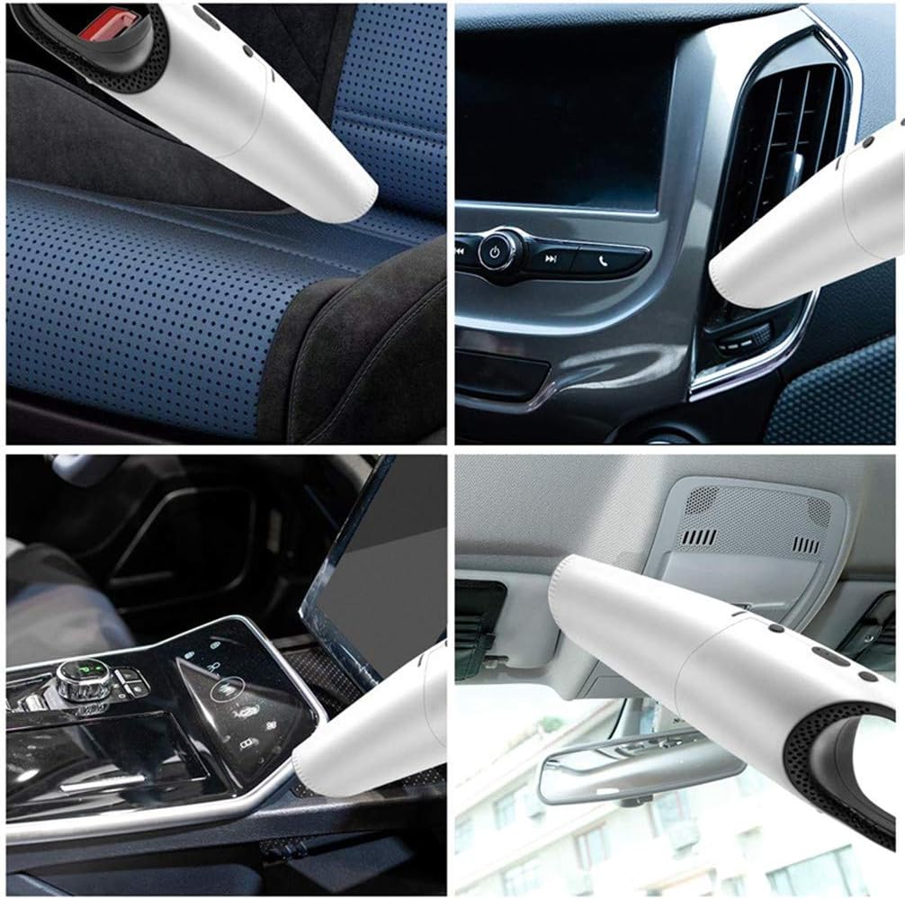 Handheld Vacuum Home Car Vacuum Cordless High Power Mini Vacuum Cleaner USB Rechargeable Black