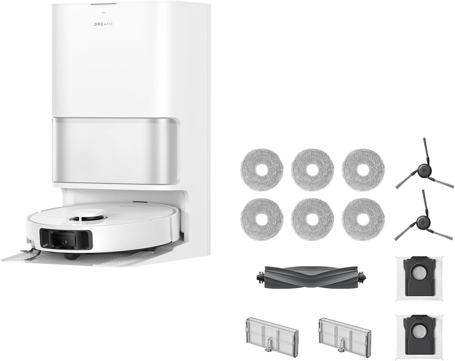 DREAME L40 Ultra Gen 2 Robot Vacuum Cleaner (White) and Accessories Kit