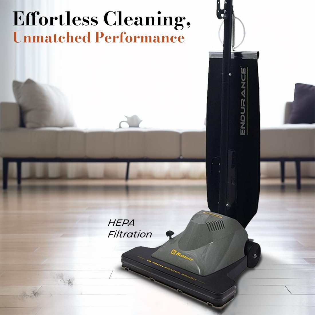 Koblenz Commercial Upright Vacuum Cleaner, Corded Vacuum Cleaner with 1000-watt Motor and ABS Construction, Includes Various Accessories, U-90 Endurance, 13.2 Pounds