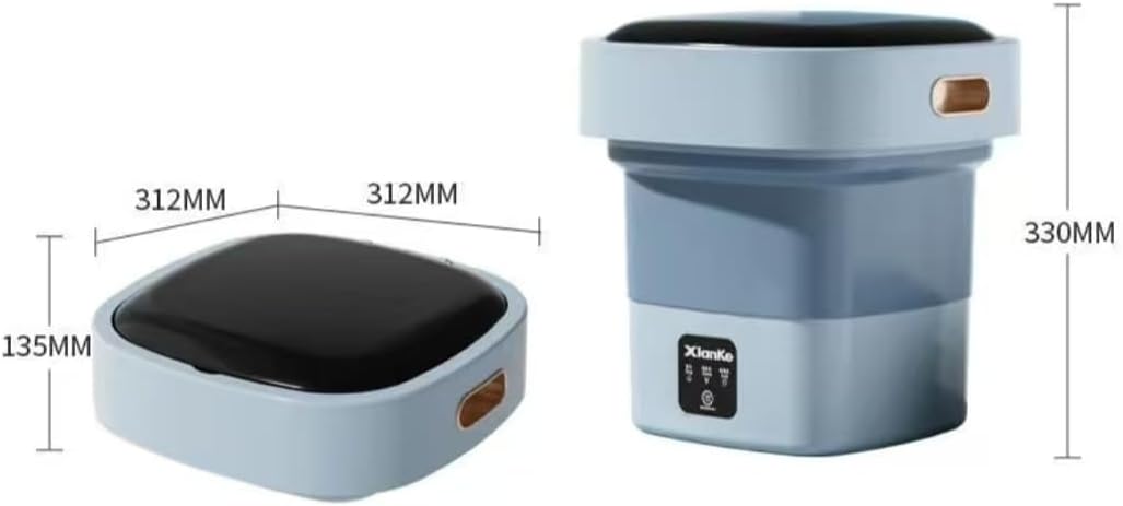 Portable washing machine,17L large capacity foldable washing machine, underwear mini washing machine, socks, travel washing machine suitable for camping trip laundry apartment (purple)