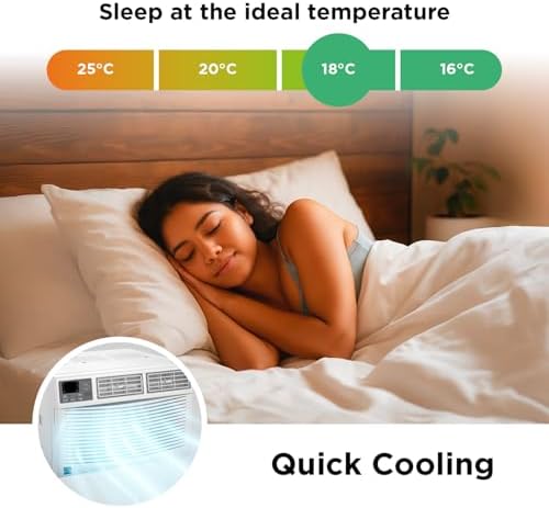 Kenmore KM10K-R 10,000 BTU Window Air Conditioner for Large Rooms up to 450 Sq. Ft. – Quiet Cooling, Remote Control, Easy Install, Energy Efficient, Digital Display, 3 Fan Speeds, Washable Filter