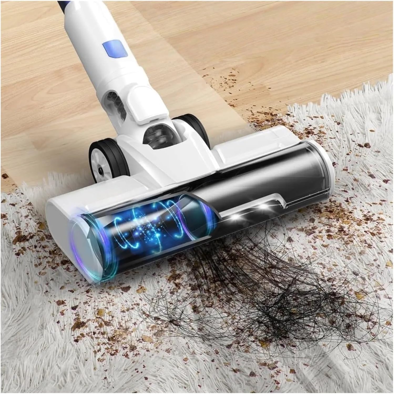 Corded Stick Vacuum 26Kpa 600W Powerful Suction Vacuum Cleaner with LED Floor Head Compatible with TASVAC I7(Black)