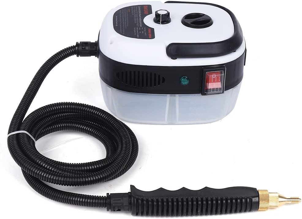 Steam Cleaner Machine, 2500W Handheld Commercial Car Detailing Cleaning Auto Upholstery Dirt Remover High Pressure High Temp for Stove, Kitchen Range Hood, Wall Cleaning and Car Washing Projects