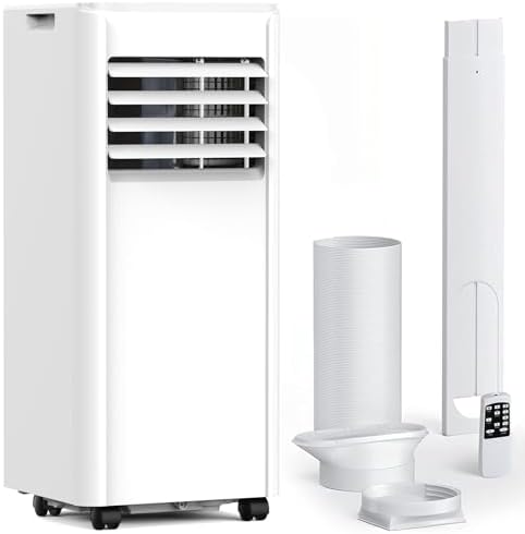 Antarctic Star 10,000 BTU Portable Air Conditioners Cools Up to 450 Sq.Ft, 4 Modes Portable AC with LED Display/Remote/24Hrs Timer for Home/Office/Dorms, White