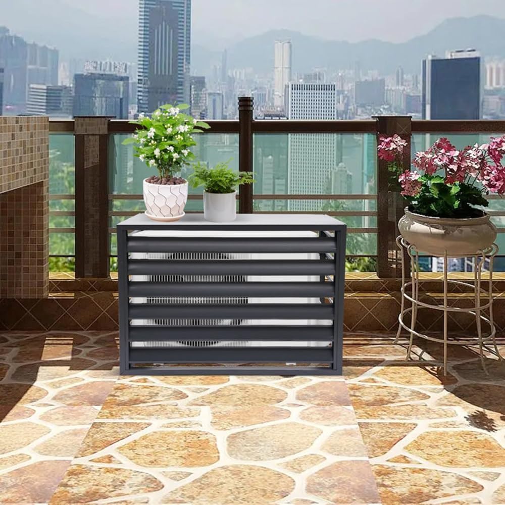 AC Condenser Cover for Outside Units,Air Conditioner Fence,AC Cover for Outside Units Sturdy Aluminum,Cover for Split Unit,Suitable for Outdoor Air Conditioning ()