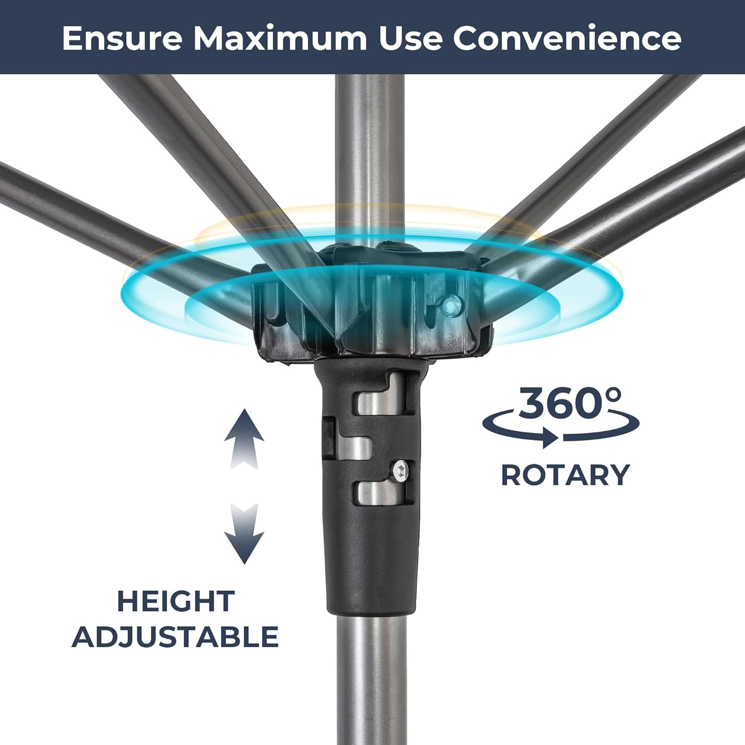 STO STO Umbrella Clothesline Outdoor Drying Rack, 164 Feet Rotary Clothes Drying Rack with Adjustable Height, Folding Laundry Line with Metal Ground Spike for Backyard, Patio, Garden, Heavy Duty