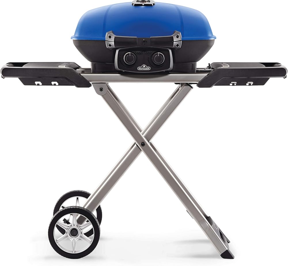 Napoleon TQ285XBL1 Propane Gas Grill, 285 sq. in (Scissor Cart), Blue