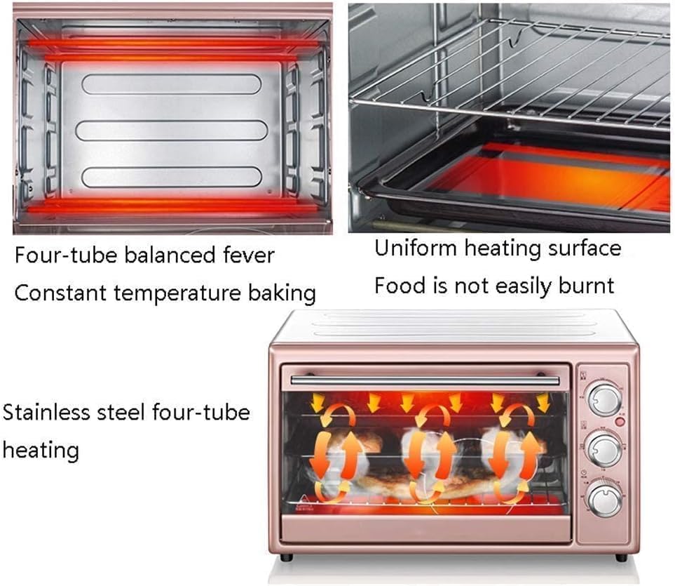 oven mini oven air fryer oven Mini Oven 30L with Controlled Temperature of 60-250 ℃ and 60-Minute Timer 3 Cooking Methods Multifunctional Household Three-Layer Oven with Steel Cover Glass Door with