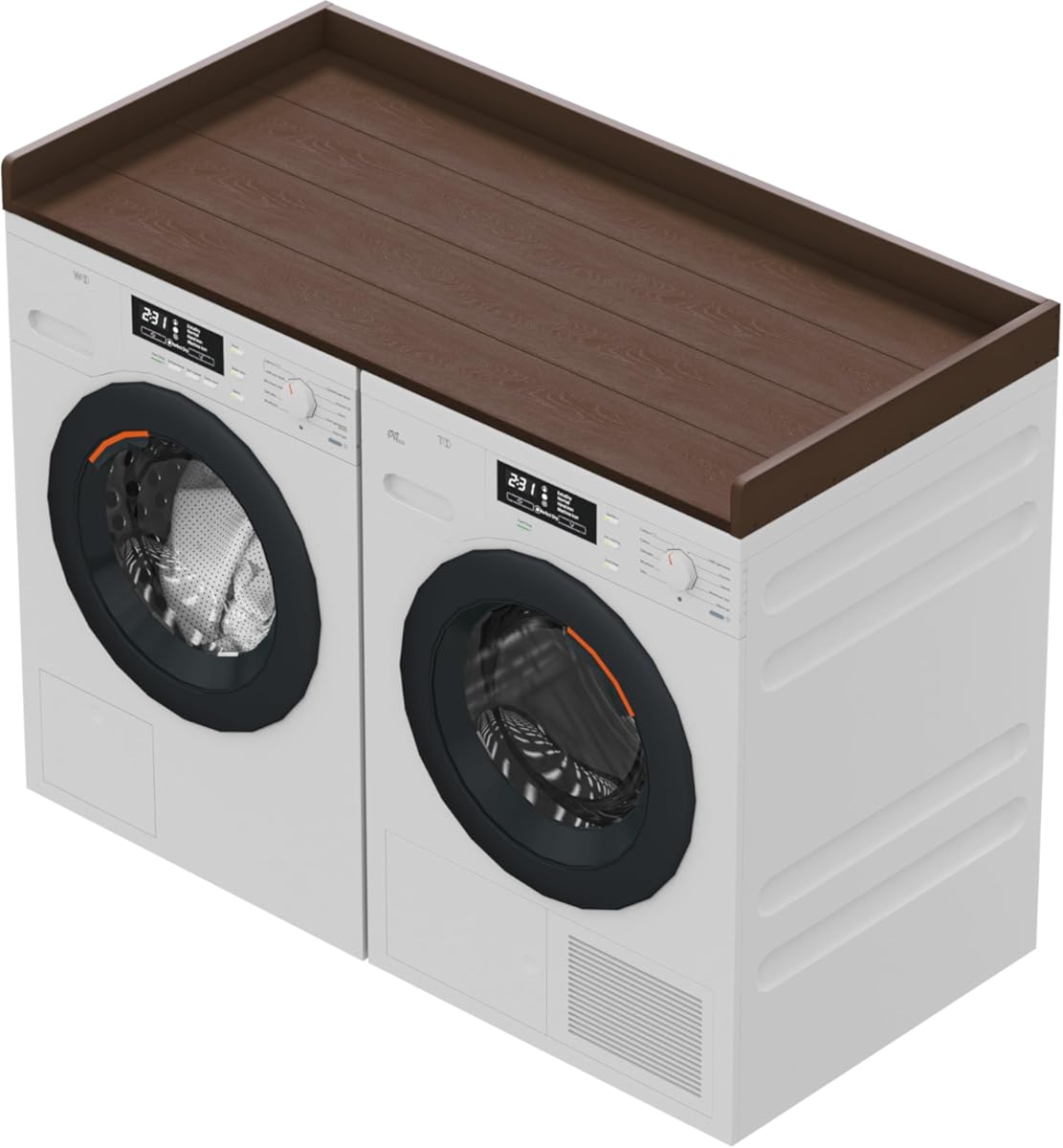 Sundale HDPE Washer Dryer Countertop, No-Installation Laundry Topper for Washer and Dryer, Waterproof Odorless Countertop for Laundry Room Storage, 27.5