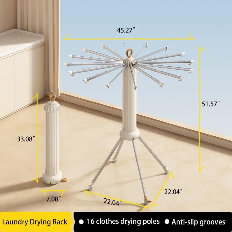 Clothes Drying Rack Foldable Clothing Racks Collapsible Laundry Drying Rack Folding Drying Racks for Clothes, Used for Indoor, RV, Dorm, Yard, Camping, Outdoor