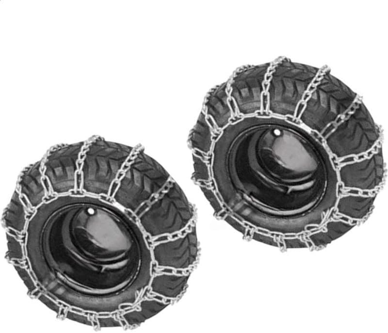 Set 2 Snow Thrower Tire Chains 23X10.50X12, 23-1050-12, 2 Link Spacing 23X1050X12