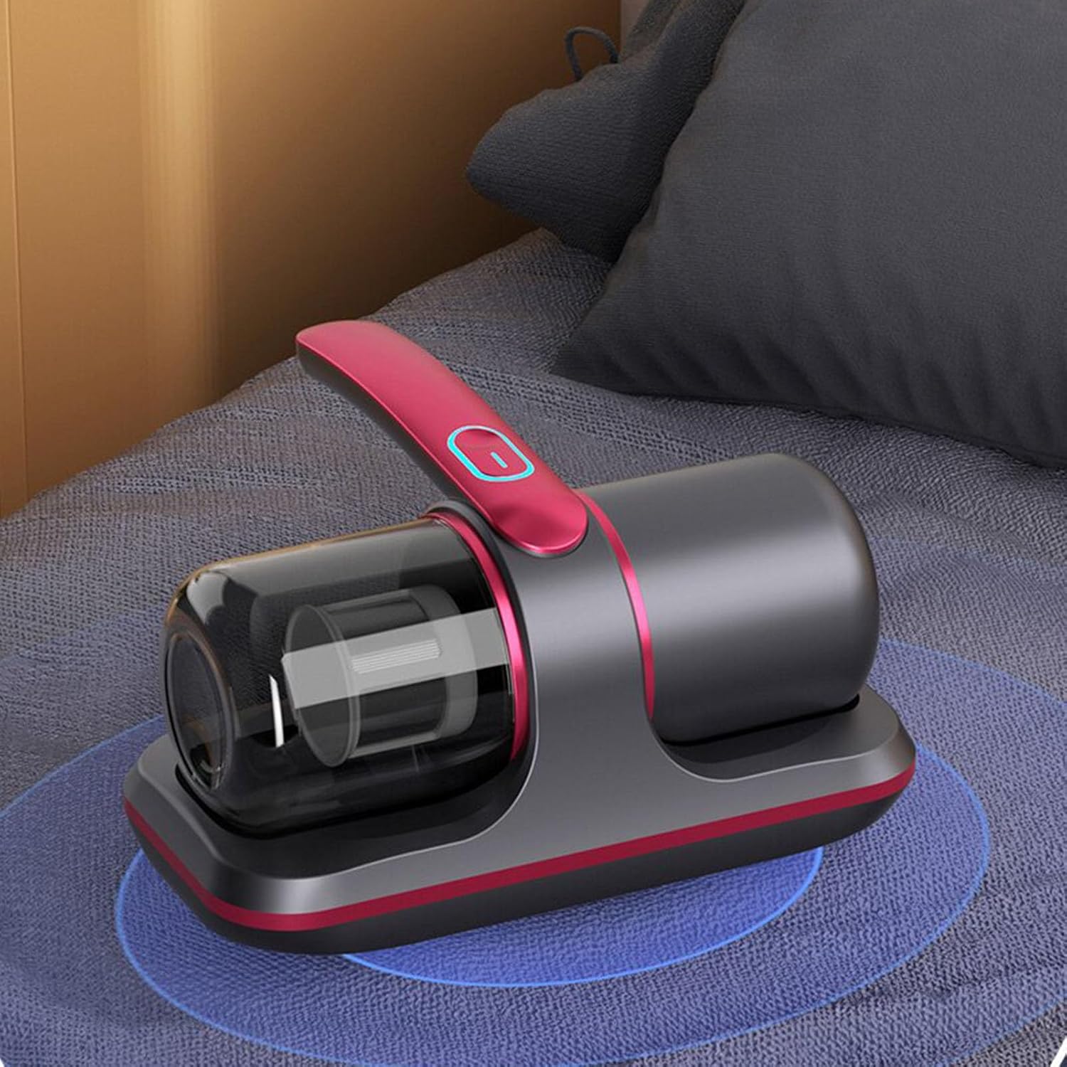 Handheld Vacuum Cordless Rechargeable,8kpa Suction,Strong Double Beat Mode, 8000 Beats Per Minute - Powerful Vacuum Cleaner for Mattress,Sofa & Carpets (Red)