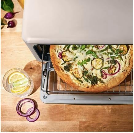 Beautiful Infrared Air Fry Toaster Oven, 9-Slice, 1800 W, by Drew Barrymore (Porcini Taupe)