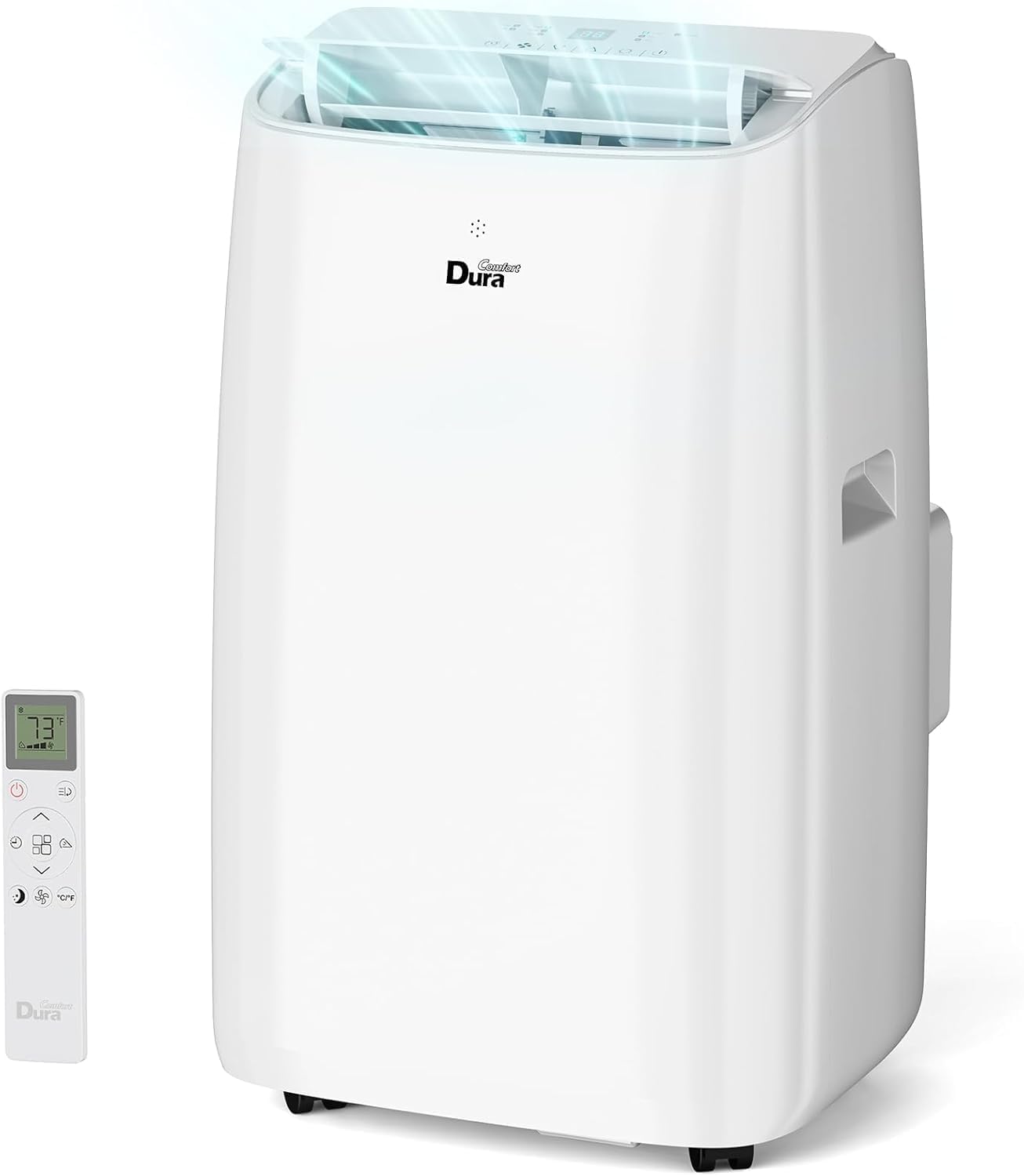 DuraComfort Portable Air Conditioner, Dual Motors AC (14,000 BTU ASHRAE) 10000 BTU SACC Cools Up to 450 Sq.Ft, with Window Kit for Easy Installation,White