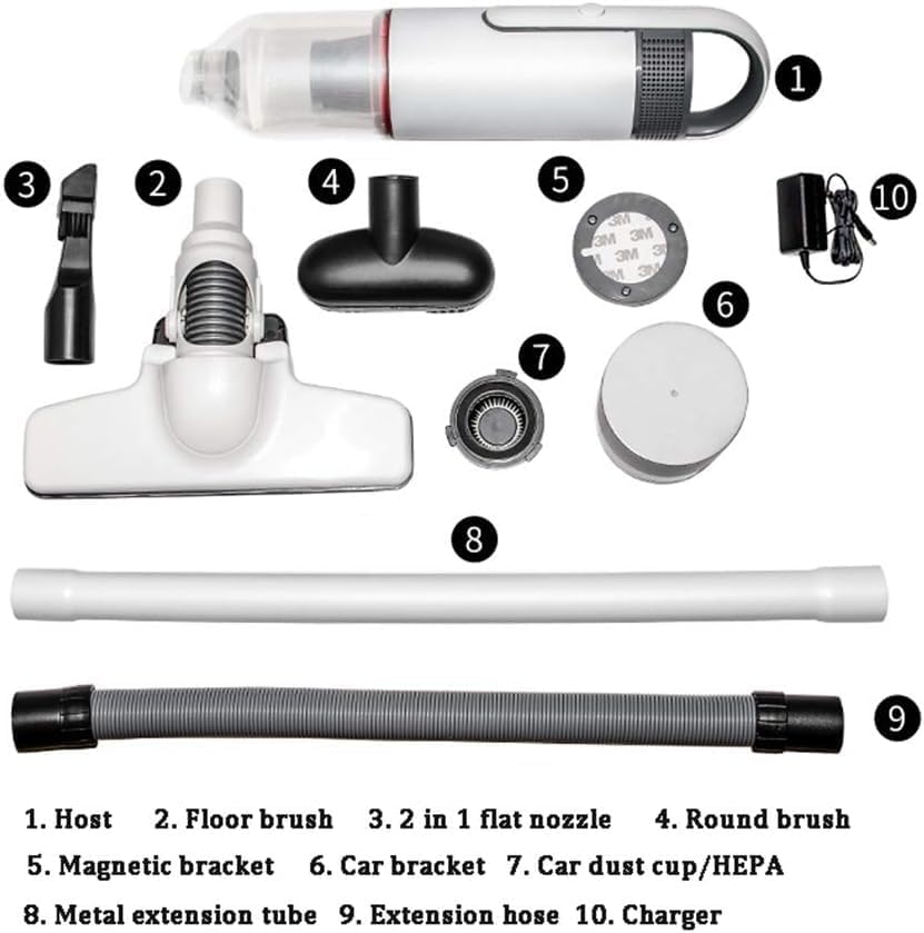 Handheld Vacuum Clean,Upright Vacuum Cleaner Cordless Vacuum Cleaner, Stick Vacuum, Handheld Lightweight Vacuum Cleaner with Various Accessories, Powerful Suction 8000Pa, for Carpet,Floor,Pet Hair