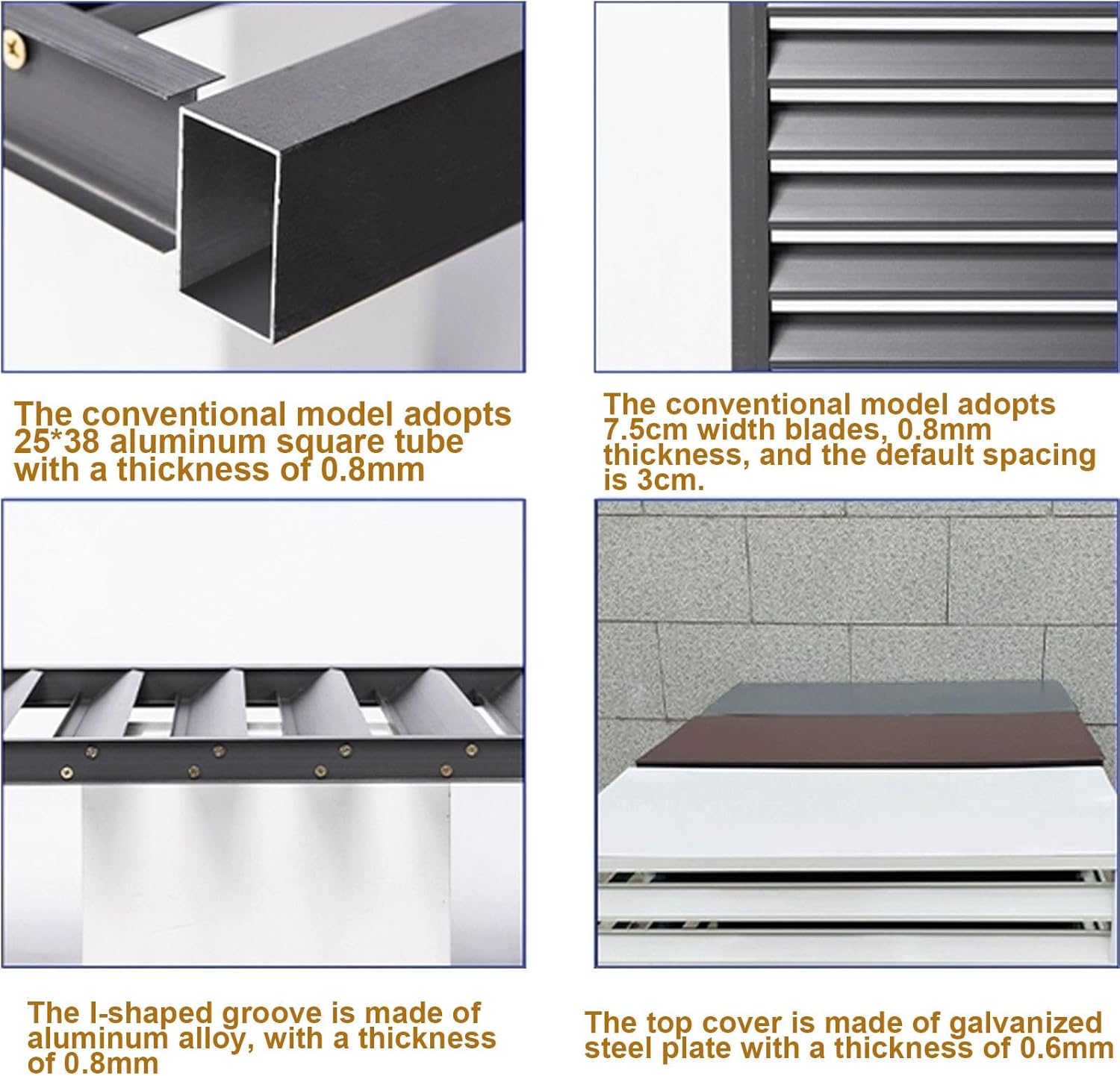 Aluminum Mini Split Air Conditioner Cover Heat Pump Cover for Outside Units White Louver Fence to Hide Air Conditioner Indoor and Outdoor Use