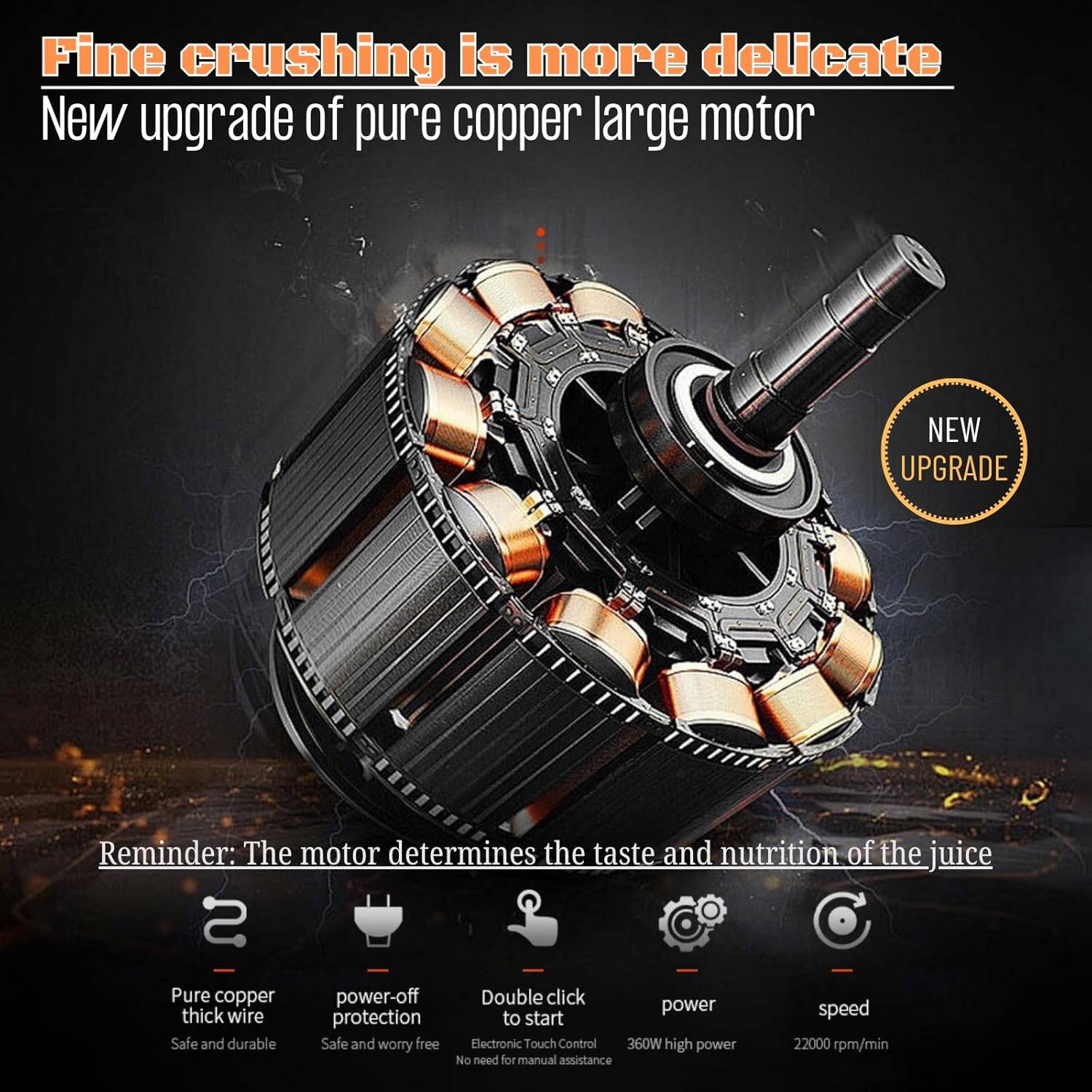 Portable Juicer Blender, 20oz/600ml Smoothie Maker with 6 Blades, USB-C Rechargeable 4000mAh Battery, Multi-Purpose Travel Blender for Smoothies, Shakes and Juices (Fluorescent Yellow)