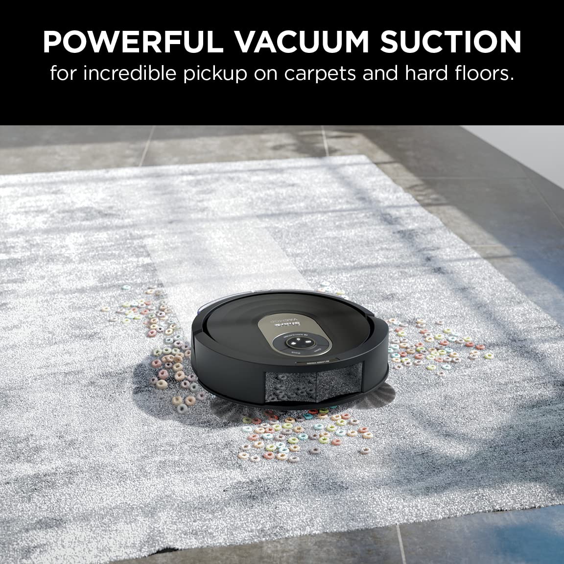 Shark AV2001WD AI VACMOP 2-in-1 Robot Vacuum and Mop with Self-Cleaning Brushroll, Home Mapping, Perfect for Pet Hair,Compatible Alexa,Wi-Fi Black/Brass (Renewed)