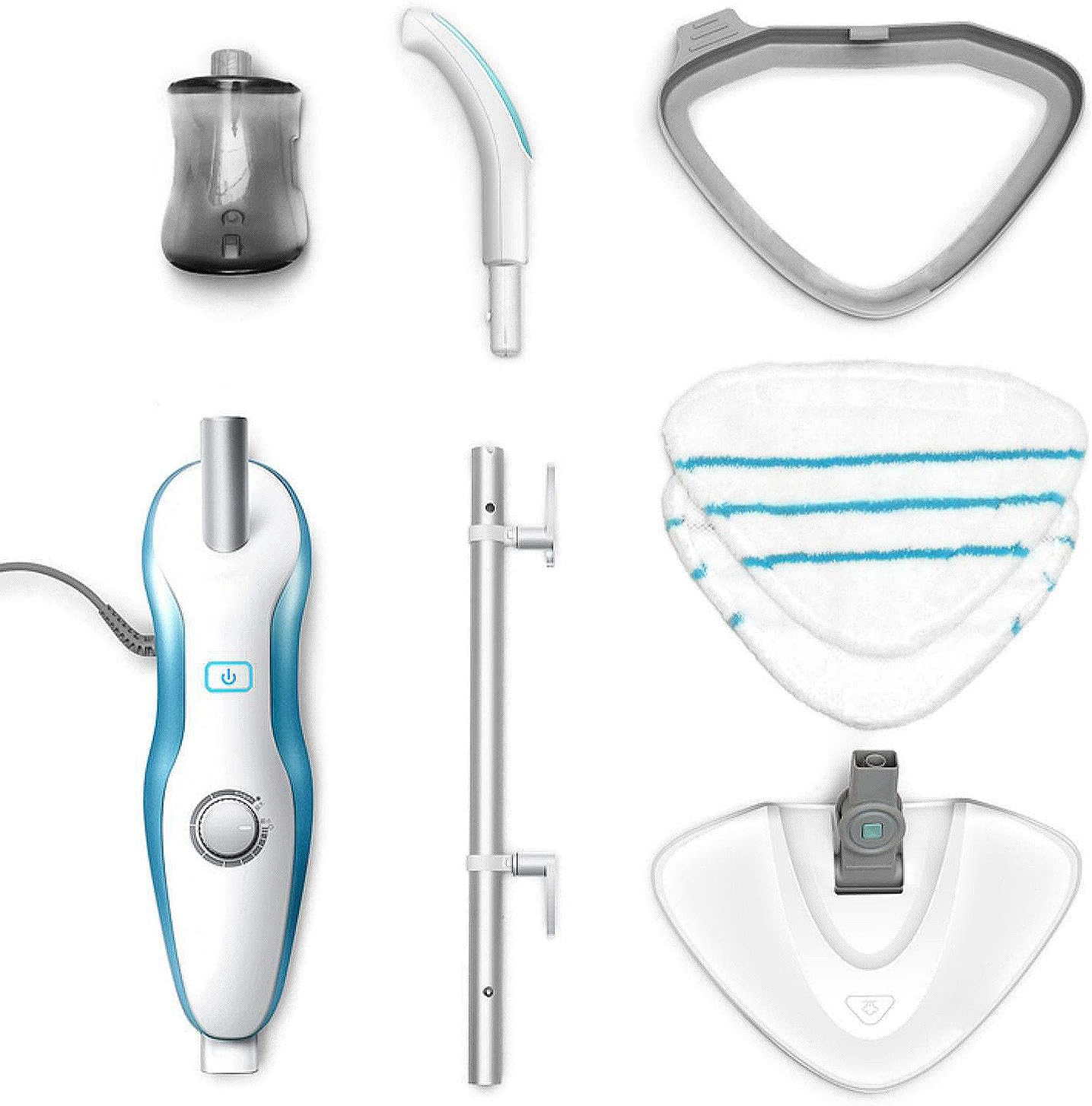 Blue Floor Steam Mop 1500W Power Handheld Vertical Floor Steam Cleaner Wireless Electronic Mop Handheld Mode