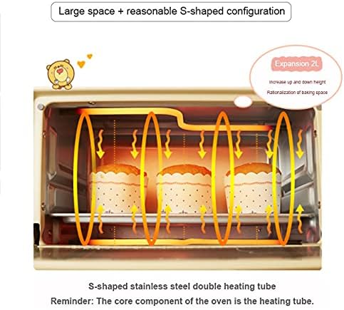 Compact 12L Toaster Oven with Convection - Countertop Oven for Baking, Broiling & Toasting, 800W Small Toaster Oven, Stainless Steel, Includes Pan & Rack