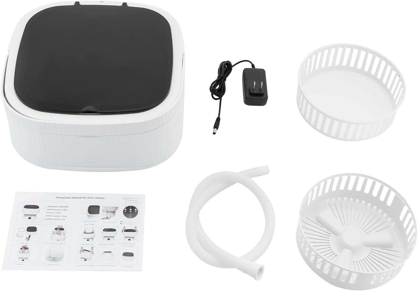 Foldable Portable Washing Machine,10L Mini Washer w/3 Deep Cleaning Modes for Underwear, Baby Clothes and Other Small Items - Semi-automatic Laundry Washer with Drain Basket,40W 320rpm (Purple)