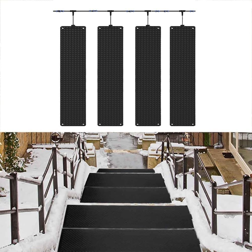 Outdoor Snow melt pad, Outdoor Heating Snow melt ice melt Heavy Rubber Heating pad with Power Supply