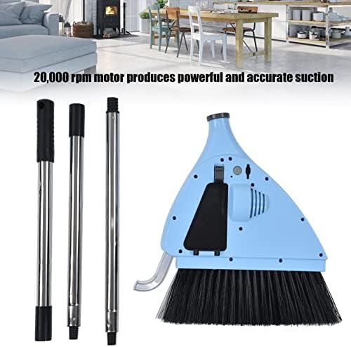 2-in-1 Sweeper with Built in Vacuum, Vacuum Sweeper USB Charging Cordless Vacuum Broom Cleaner for Household Bedroom
