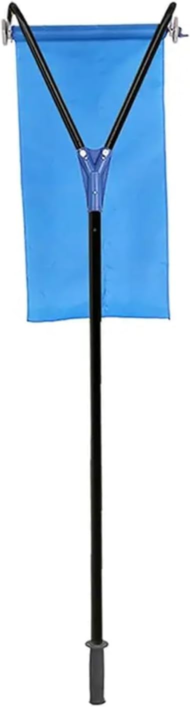 193-650cm Roof Snow Rake 30 Degrees Telescopic Snows Removal System Cloth Adjustable Slip-Proof Rod Roof Rake for Snow Removing (Color : Black)