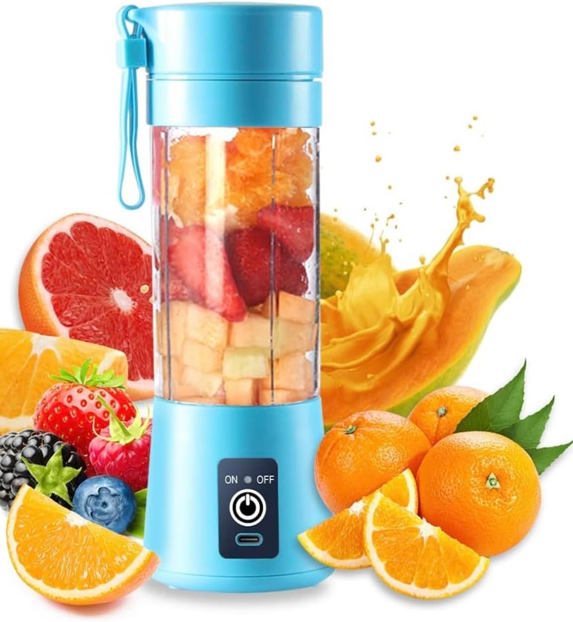portable blender electric rechargable (blue)