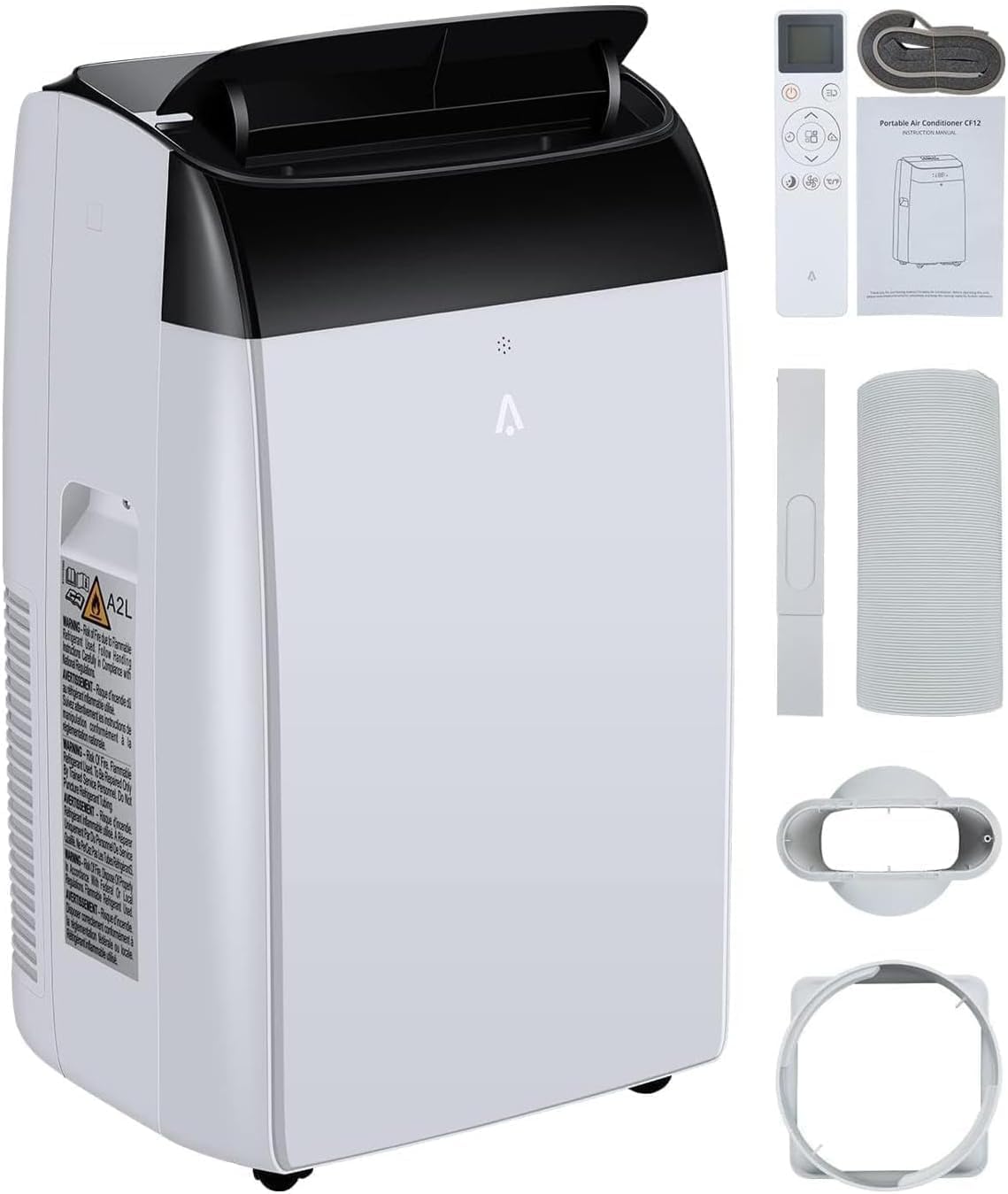 FD-14000BTU Portable Air Conditioner 14,000 BTU Cooling up to 750 Sq. Ft, Energy Efficient AC Unit for Home and Bedroom, Includes Window Kit and Remote Control, White