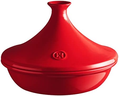 Emile Henry Made In France Flame Tagine, 3.7 quart, Burgundy