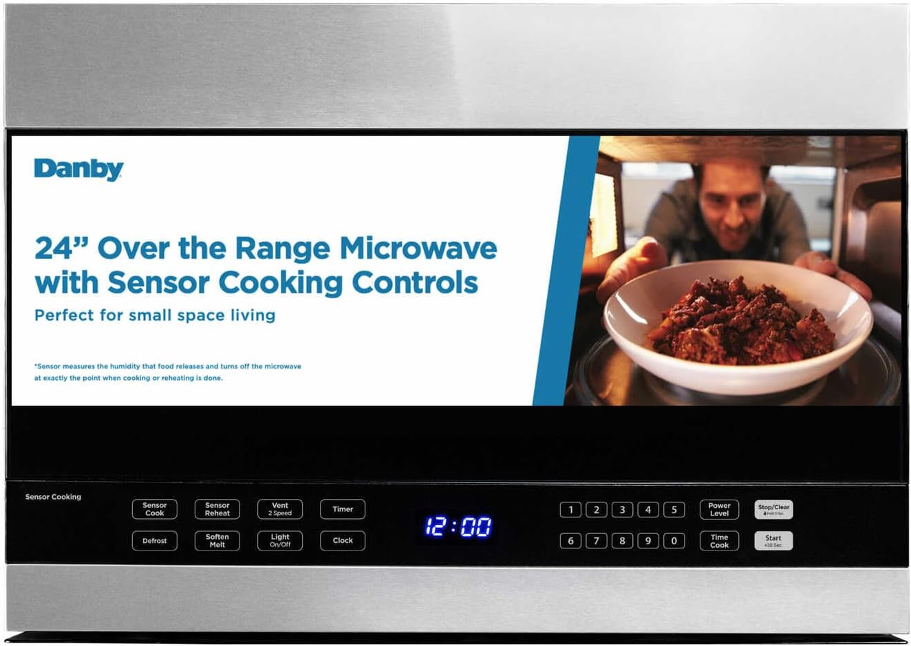 Danby DOM014401G1 24 Otr Microwave With Sensor Cooking Controls 10 Power Levels