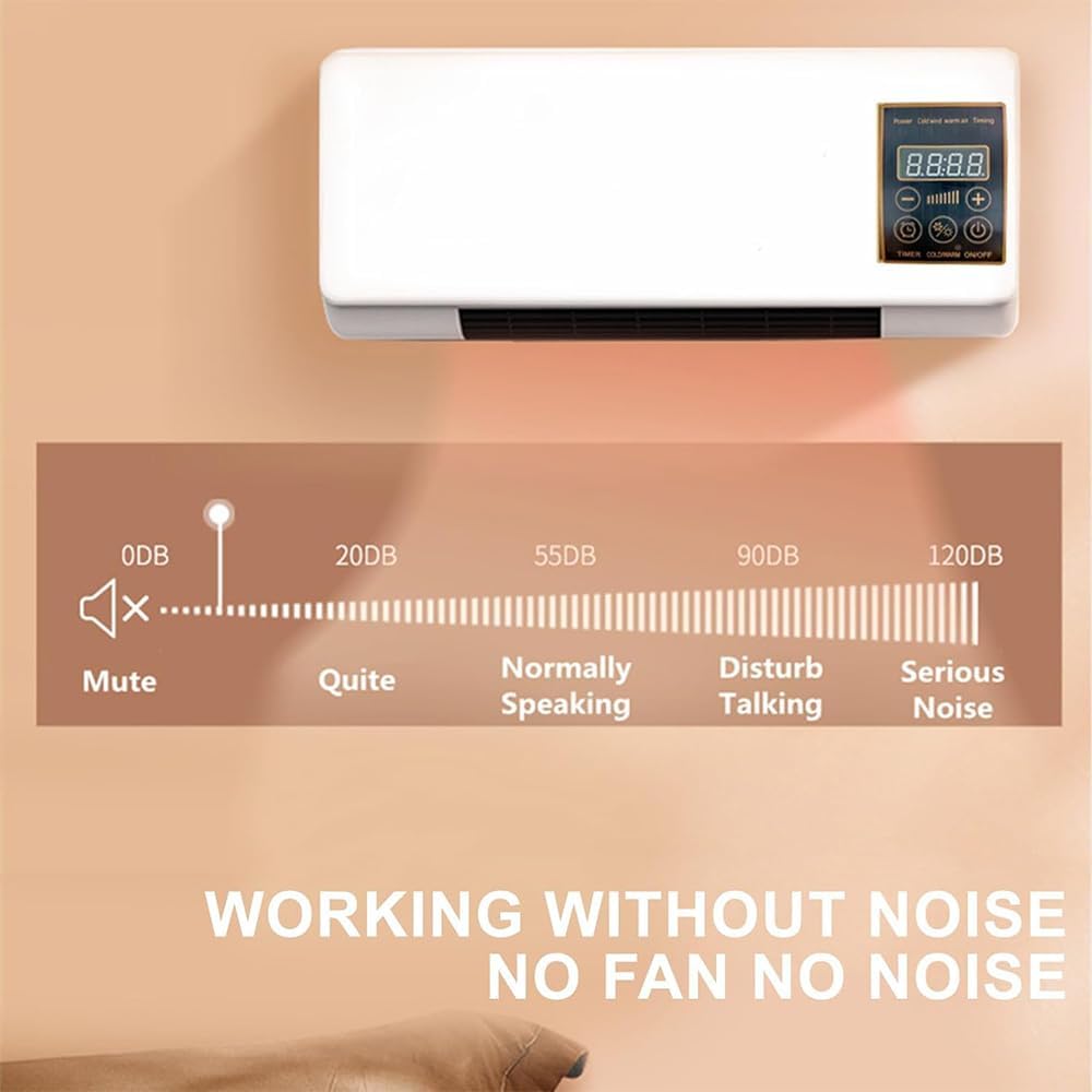 Mini Aire Acondicionado Portátil De Pared Wall Air Conditioner Fan Multifuntional Air Conditioner for Bedroom with Precise Remote Control 6h Programmable Timing