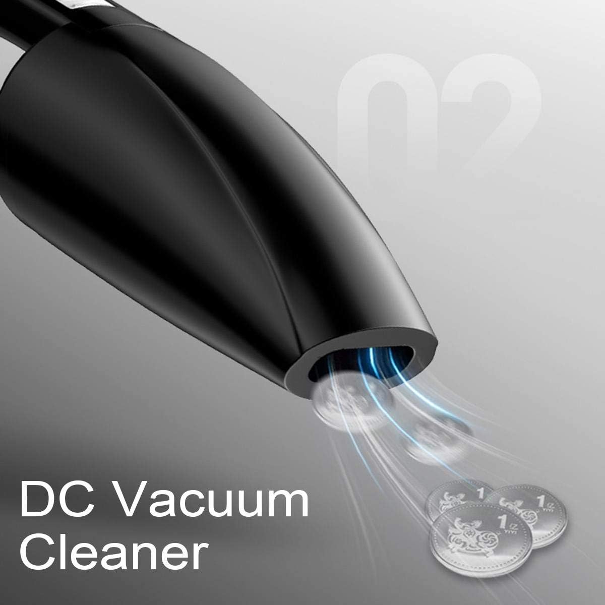 Car Vacuum Cleaner Car Handheld Vacuum Cleaner Mini Vacuum Cleaner 120W Powerful Vaccum Cleaners Auto (Color : White) (Black)